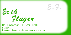erik fluger business card